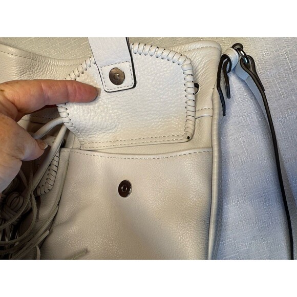 Aimee Kestenberg Leather Bucket Crossbody Bag Fly With Me Cloud - Picture 10 of 16